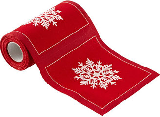 Container Store Cotton Cocktail Napkin Roll Snowflake Red/White Pkg/50