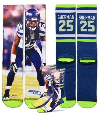 FBF ORIGINALS 'Seattle Seahawks - Richard Sherman' Stripe Socks