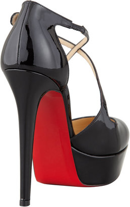 Christian Louboutin Borghese Patent Platform Red Sole Pump