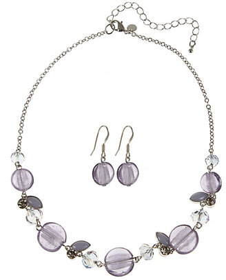 Marks and Spencer M&s Collection Multi-Faceted Leaf Vase Necklace & Earings Sets