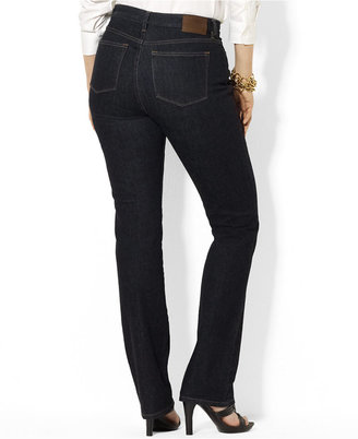 Lauren Ralph Lauren Jeans, Curvy Super-Stretch Straight-Leg, Rinse Wash