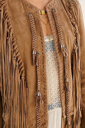 Urban Outfitters Ecote Fringe Western Suede Jacket