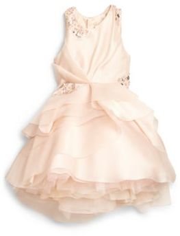 Milly Minis Girl's Embellished Silk Party Dress
