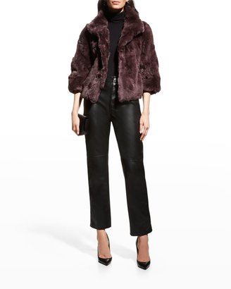 women's rabbit fur jacket