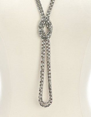 Charlotte Russe Double Chain Infinity Knot Necklace