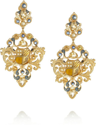 Papi Gold-plated multi-stone earrings