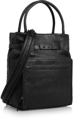 McQ Duffle textured-leather shoulder bag