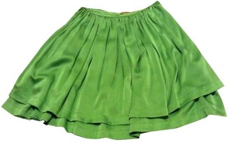 Peter Jensen Green Silk Skirt