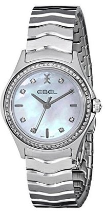 Ebel Women's 1216194 Wave Diamond-Accented Stainless Steel Watch