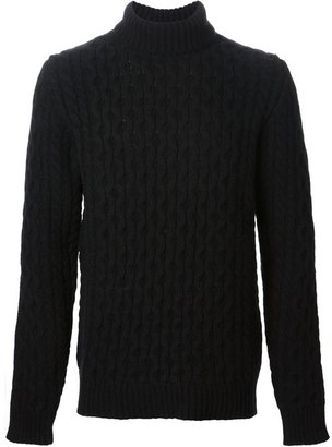 Diesel cable knit turtleneck sweater