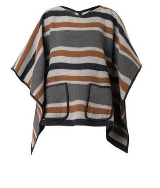 MiH Jeans Striped wool-blend poncho
