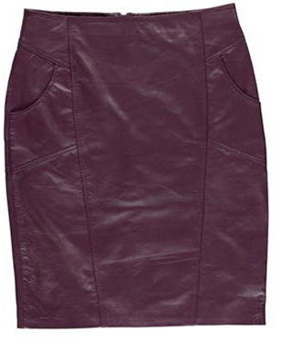 St Martins Tamona Panelled Leather Pencil Skirt