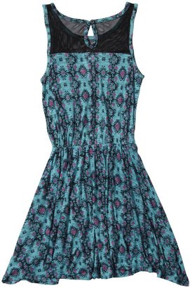 Ella Moss Caspian Print Dress (Kid) - Aqua-10
