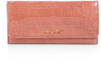 Miu Miu Embossed Leather Continental Wallet