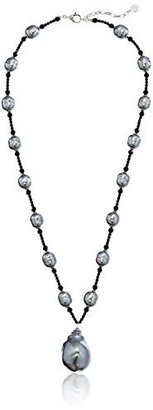 Majorica Super Baroque Pearl and Crystal Necklace