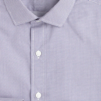 Ludlow spread-collar shirt in square dot print