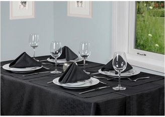 Linen Look Table Textile Set - Black