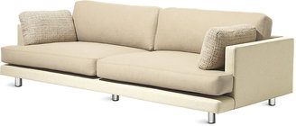 Design Within Reach D'Urso Sofa in Leather and Fabric