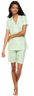 Chaps pajamas: sanibel island notch collar pajama set - women's