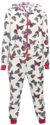 M&Co Butterfly fleece onesie