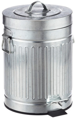 Container Store 1.3 gal. New York Galvanized Step Can