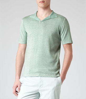 Broadway FADED OPEN COLLAR POLO MINT
