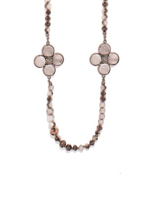 The Limited Long Floral Accent Bead Necklace