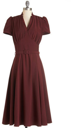 Collectif Clothing Radio Hour Dress in Wine