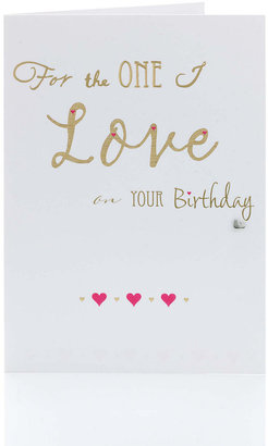 Love Hearts One I Birthday Card For Her