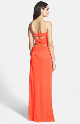 Xscape Evenings Embellished Mesh Column Gown