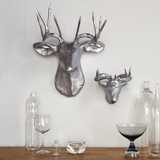 west elm Papier-Mache Animal Sculptures - Silver Deer