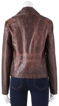 Sebby asymmetrical faux-leather jacket - women's