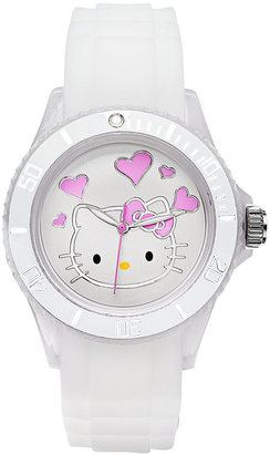 Hello Kitty Watch, Women's White Rubber Strap 40mm HWL1346WT