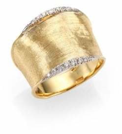Marco Bicego Lunaria Diamond & 18K Yellow Gold Band Ring