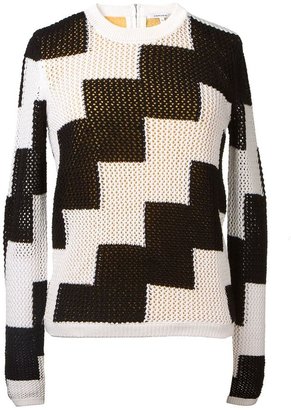 Carven geometric knit sweater