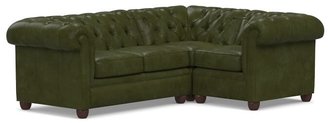 Pottery Barn Chesterfield Roll Arm Leather 3-Piece Sectional