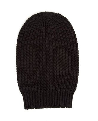 Rick Owens Knitted Virgin Wool Fisherman Beanie Hat