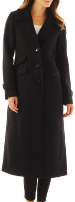 JCPenney Worthington Wool-Blend Classic Long Tailored Coat - Talls