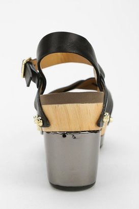 Urban Outfitters Flogg Pepper Metallic Platform Wedge Sandal