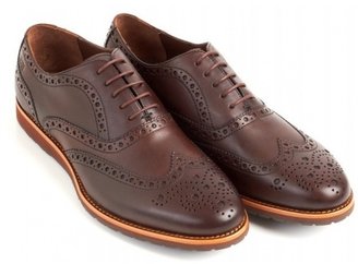 Boss Black Hugo Shoes, Brown Leather Lace Up 'Casero' Brogues