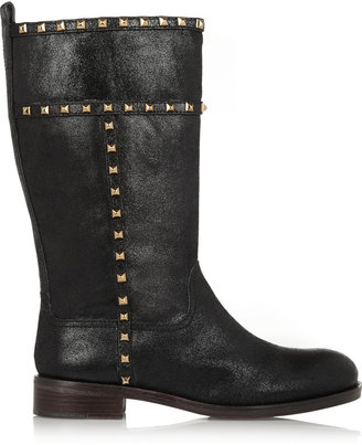 Tory Burch Shauna studded distressed leather boots