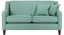 Halston 2 Seater Sofa, Aqua - Removable Cushion Cover Fabric Settee