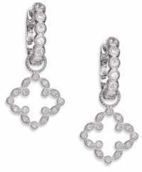 Jude Frances Classic Diamond & 18K White Gold Open Clover Marquis Earring Charms