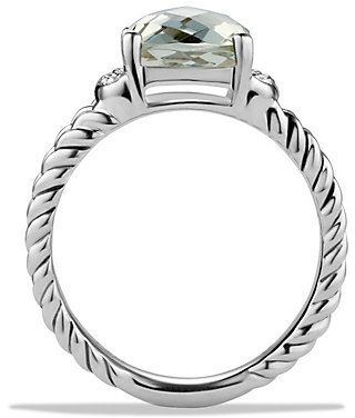 David Yurman Petite Wheaton Ring with Black Onyx and Diamonds