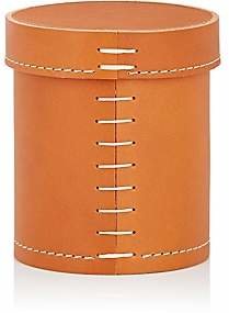 Arte & Cuoio Leather Lidded Pencil Cup - Natural