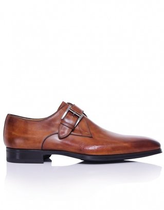 Magnanni Leather Monk Strap Shoes