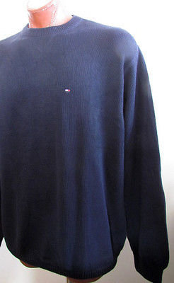 Tommy Hilfiger NWT Navy Blue Winter Knit Crewneck Sweater Size L, XL and XXL