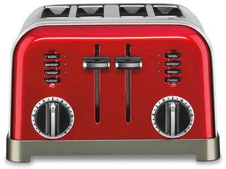 Cuisinart 4 Slice Classic Metal Toaster, Metallic Red CPT-180MR