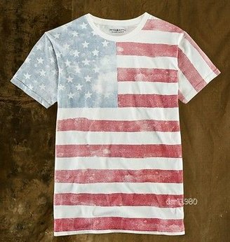 Denim & Supply Ralph Lauren Men USA American Flag Short-Sleeve Tee T-Shirts