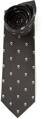 Alexander McQueen skull print tie